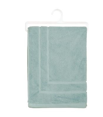 Tapis de salle de Bain en coton Bleu givré 50 x 70 cm