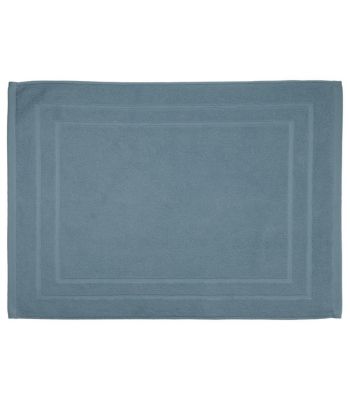 Tapis de salle de Bain en coton Bleu orage 50 x 70 cm