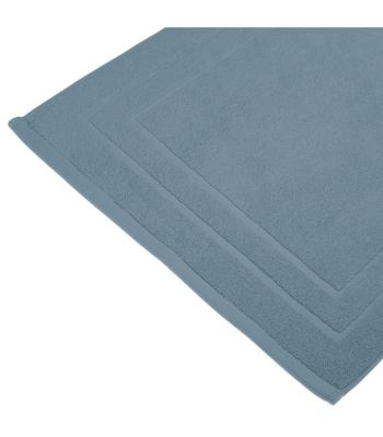 Tapis de salle de Bain en coton Bleu orage 50 x 70 cm