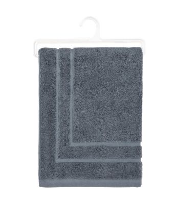 Tapis de salle de Bain en coton Gris foncé 50 x 70 cm