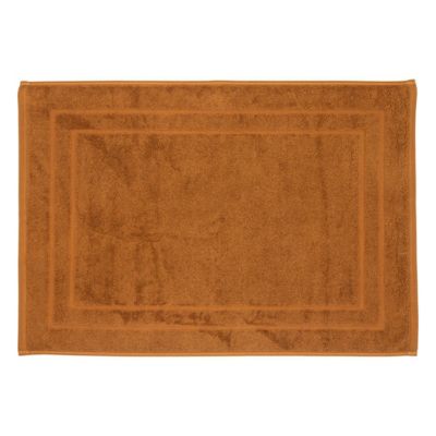 Tapis de salle de Bain en coton Marron cannelle 50 x 70 cm