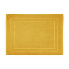 Tapis de salle de Bain en coton Ocre 50 x 70 cm