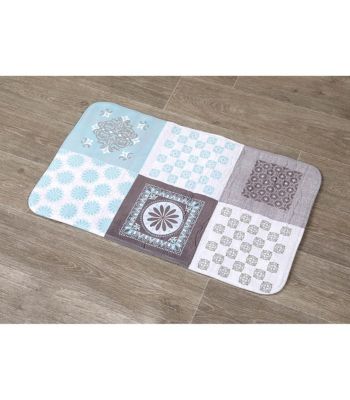 Tapis de salle de bain en Microfibre 45 x 75 cm déco Faïence