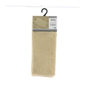 Tapis de salle de bain en polyester Beige 45 x 75 cm