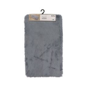 Tapis de salle de bain Extra-doux Bleu Gris 45 x 75 cm