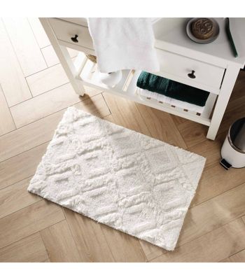 Tapis de Salle de Bain "Ikatis" 50x80cm Blanc
