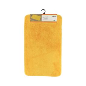 Tapis de salle de bain Jaune en Microfibre Confort et Doux 45 x 75 cm