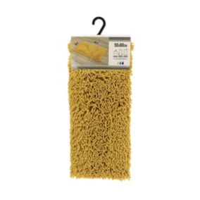 Tapis de salle de bain Moutarde en Microfibre chenille 50 x 80 cm