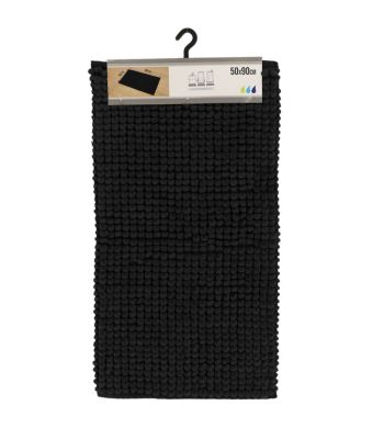 Tapis de salle de bain Noir en Polycoton Boules 50 x 90 cm