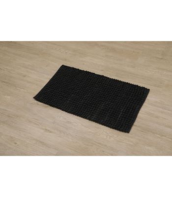 Tapis de salle de bain Noir en Polycoton Boules 50 x 90 cm