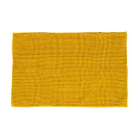 Tapis de Salle de bain Ocre chenille 50 x 80 cm