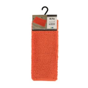 Tapis de salle de bain Orange en Microfibre Boules 45 x 75 cm