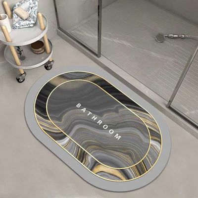 Tapis de salle de bain super absorbant (50x80cm), tapis de salon, tapis de cuisine résistant à l'huile pour salle de bain
