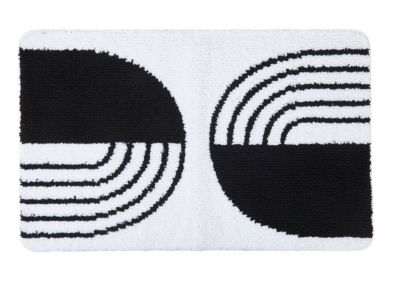 Tapis De Bain Rectangulaire STEFY 50x80 Cm - Antidérapant, 100% Coton, Fabrication Inde