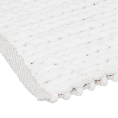 Tapis de salle de bains L.120 x l.50 cm 5Five gamme Colorama coloris blanc