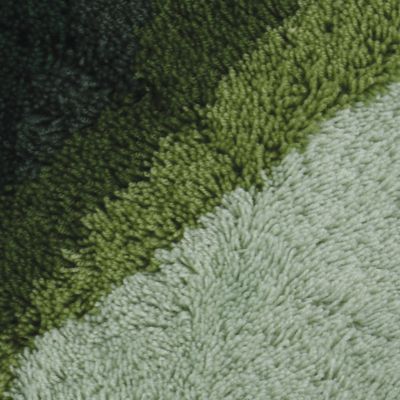 Tapis De Bain Acrylique Spirella KALI 40x60 Cm - Vert - Poils Longs - Antidérapant