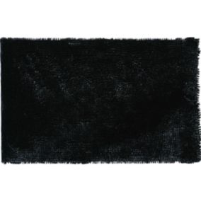 Tapis de salle de bains L.70 x l.50 cm Levasseur gamme Shiny coloris noir