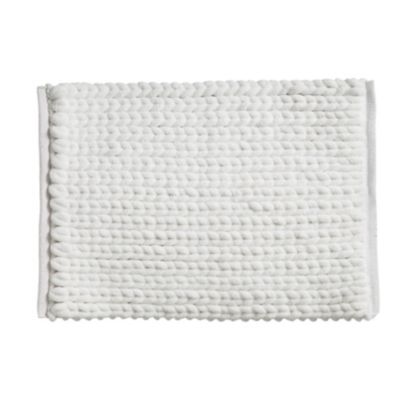 Tapis de salle de bains L.75 x l.50 cm 5Five gamme Colorama coloris blanc
