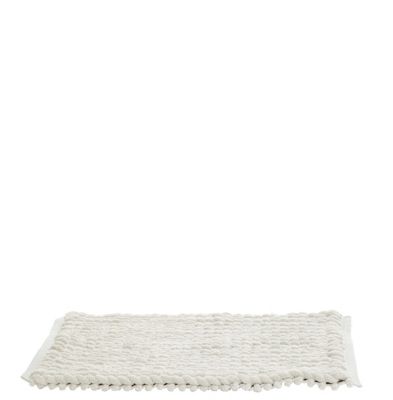 Tapis de salle de bains L.75 x l.50 cm 5Five gamme Colorama coloris blanc