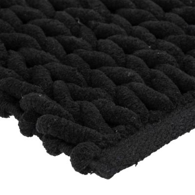 Tapis de salle de bains L.75 x l.50 cm 5Five gamme Colorama coloris noir