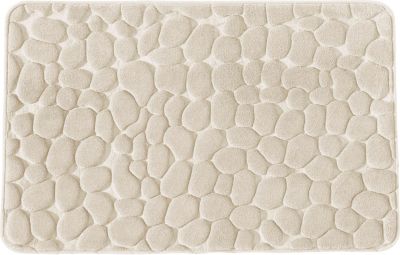 Tapis de salle de bains L.80 x l.50 cm Levasseur gamme Mineral coloris écru