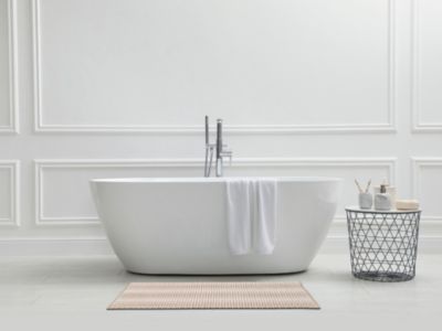 Tapis de salle de bains L.80 x l.50 cm Levasseur gamme Shade coloris beige