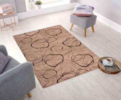 Tapis de salon 80x150 cm Polycoton Vera Beige