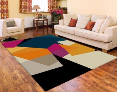 Tapis de salon 80x150 cm Polyester Origami