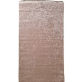 Tapis de salon 80x150 cm Polyester Uni Beige