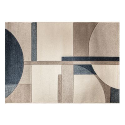 Tapis de salon Auxane L.200 x l.150 cm bleu