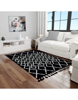 Tapis de salon BERBERE Fas Noir - 200x300cm