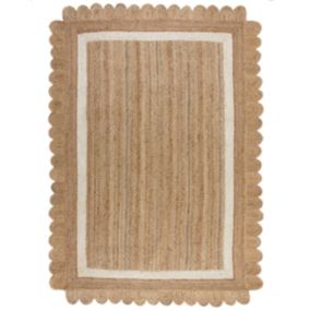 Tapis de salon en jute FLOWER JUTE