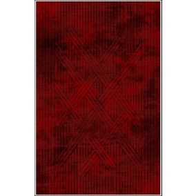 Tapis de salon FISUN 160 x 230 cm - Rouge