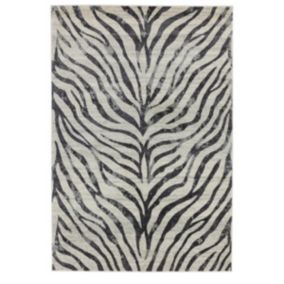 Tapis de salon moderne tissé plat AVON ZEBRA