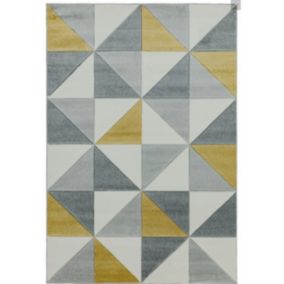 Tapis de salon moderne tissé plat CUBICO