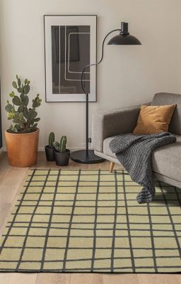 Tapis de salon moderne tissé plat VERO