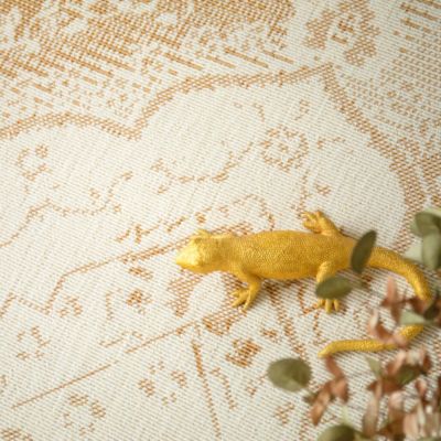 Tapis de salon ou chambre - Soraya - Crème et doré - 200 x 290 cm