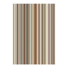 Tapis de salon rayé rectangle moderne Glastonbury 230x160 CM - Beige