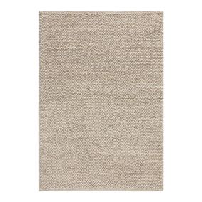 Tapis de salon rectangulaire en laine Minerals 230x60 CM - Beige