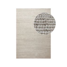 Tapis de Salon Rectangulaire Mandi, Gris, Laine, 230x160x1 cm, EPIKASA