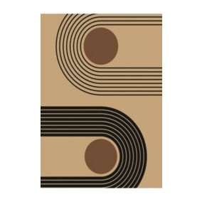 Tapis de salon SEVENTIES 80 x 150 cm - Beige