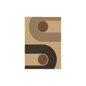 Tapis de salon SEVENTIES Taupe - 160x230cm