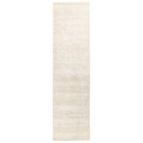 Tapis de sol en viscose 80 x 300 cm beige clair GESI II