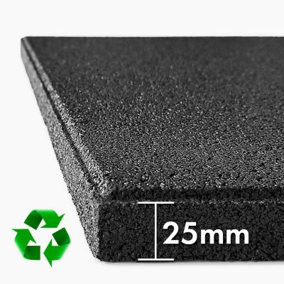 Tapis de sol pour aire de jeu et jardin  Play Protect  Résistant aux intempéries avec drainage 50 x 50 cm, Ep 25 mm, Gris