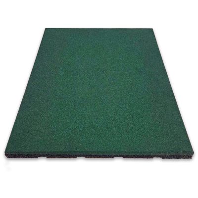 Tapis de sol pour aire de jeu et jardin, Play Protect, Résistant aux intempéries avec drainage 50 x 50 cm, Ep 40 mm, Vert