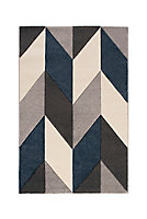 Tapis Design à motif bleu l.100 x L.150 cm