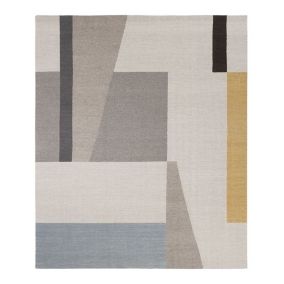 Tapis design laine et coton géométrique Helena 230x160 CM - Beige