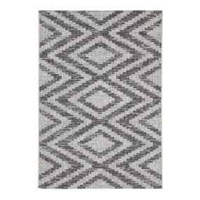 Tapis design plat gris intérieur et extérieur Cleo 230x160 CM - Gris