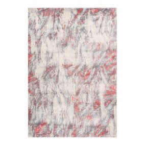 Tapis design pour salon doux rectangle Fontana 290x200 CM - Rouge