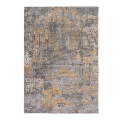 Tapis design rayé pour salon Wonderlust 230x160 CM - Jaune